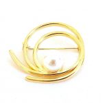 Μεταλλική καρφίτσα με πέρλα