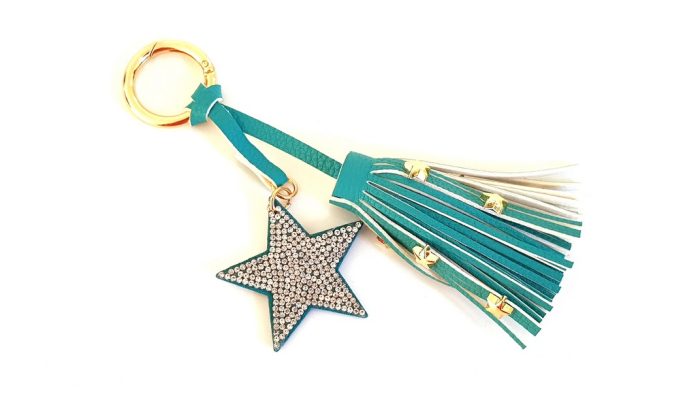Keychain with star and tassel