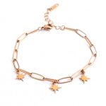 Ατσάλινο βραχιολάκι με αστέρια