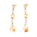 Σκουλαρίκια με κρυστάλλινες χάντρες