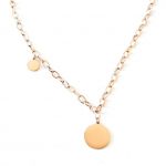 Ατσάλινη αλυσίδα λαιμού με στρογγυλό στοιχείο