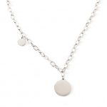 Ατσάλινη αλυσίδα λαιμού με στρογγυλό στοιχείο