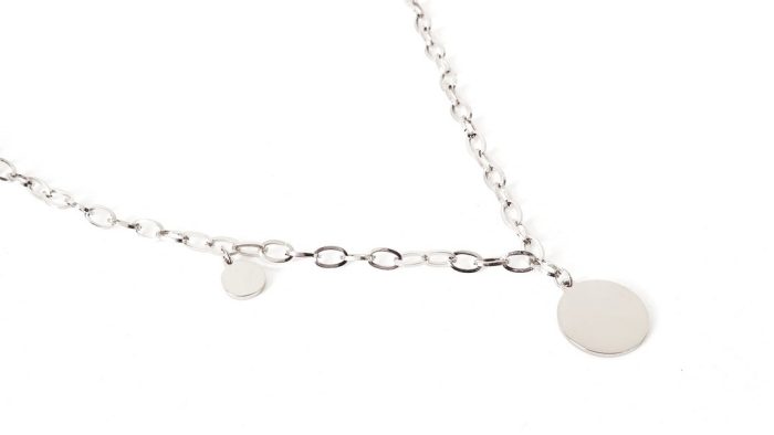 Steel neck chain with round element
