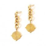 Ατσάλινα σκουλαρίκια με αλυσίδα