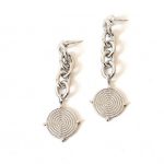 Ατσάλινα σκουλαρίκια με αλυσίδα