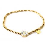 Ελαστικό βραχιόλι με ατσάλινο τριφύλλι