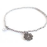 Ελαστικό βραχιόλι με ατσάλινο τριφύλλι