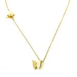 Κοντό ατσάλινο κολιέ πεταλούδα