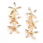 Σκουλαρίκια με κρυστάλλινες χάντρες