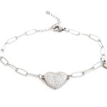 Ατσάλινο βραχιολάκι με καρδιά