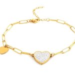 Ατσάλινο βραχιολάκι με καρδιά