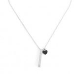 Ατσάλινο κολιέ με καρδιά