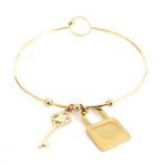 Ατσάλινο βραχιόλι με καρδιά