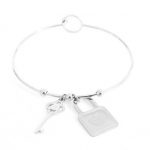 Ατσάλινο βραχιόλι με καρδιά