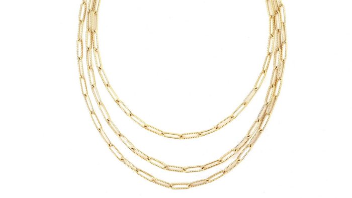 Steel triple neck chain