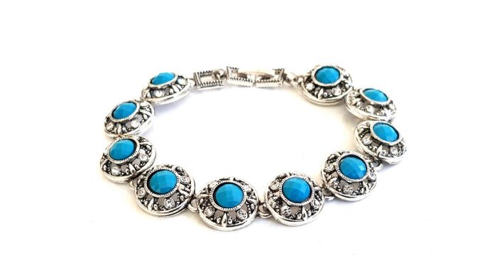 Boho βραχιόλι με στρας και πέτρες