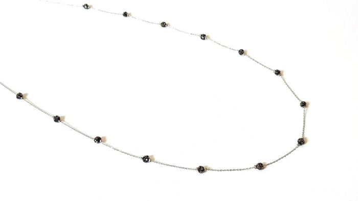 Steel long necklace