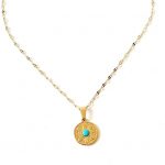 Κοντό ατσάλινο κολιέ με μάτι