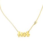 Κοντό κολιέ με οικογένεια