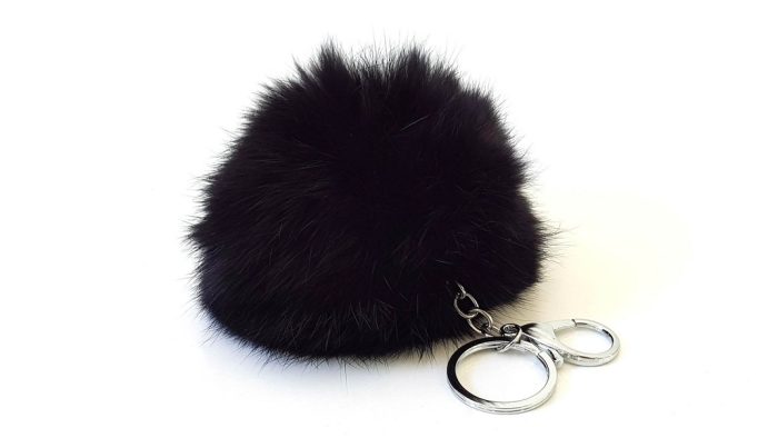 Keychain with fur