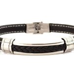 Βραχιόλι με δέρμα και ατσάλι