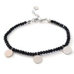 Ατσάλινο βραχιόλι με κρυσταλλάκια