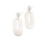 Ατσάλινα οβάλ σκουλαρίκια