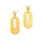 Ατσάλινα οβάλ σκουλαρίκια