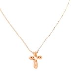 Ατσαλινο κολιέ με σταυρό