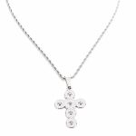 Ατσαλινο κολιέ με σταυρό