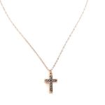 Ατσαλινο κολιέ με σταυρό