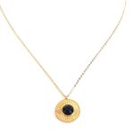 Κοντό ατσάλινο κολιέ με μικρή πέτρα