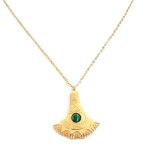 Κοντό ατσάλινο κολιέ με μικρή πέτρα