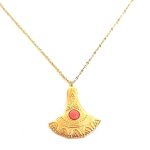 Κοντό ατσάλινο κολιέ με μικρή πέτρα