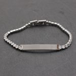 Ατσάλινο βραχιόλι με στρας