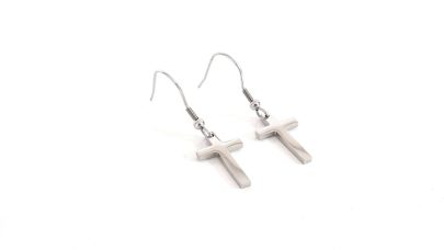 Ατσάλινα σκουλαρίκια με σταυρούς