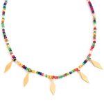 Κοντό πολύχρωμο κολιέ