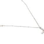 Ατσάλινο μακρύ κολιέ με σταυρό