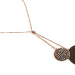 Ατσάλινο μακρύ κολιέ με στρας