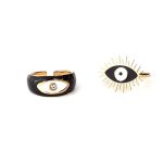 Σετ από 2 ατσάλινα δαχτυλίδια