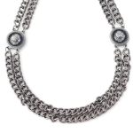 Διπλό ατσάλινο κολιέ