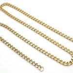 Μακριά ατσάλινη αλυσίδα λαιμού Hard Long ανδρική γυναικεία χρυσή