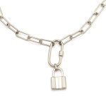 Κοντή ατσάλινη αλυσίδα με λουκέτο