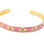 Ατσάλινο βραχιόλι χειροπέδα με σμάλτο