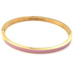 Ατσάλινο βραχιόλι χειροπέδα με σμάλτο