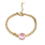 Ατσάλινο βραχιόλι με κρυσταλλάκι