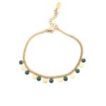 Ατσάλινο βραχιόλι αλυσίδα με επισμαλτωμένα δισκάκια