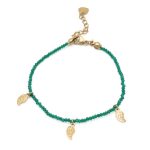 Ατσάλινο βραχιόλι με φύλλα