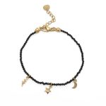 Ατσάλινο βραχιόλι με κρεμαστά στοιχεία του ουρανού