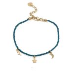 Ατσάλινο βραχιόλι με κρεμαστά στοιχεία του ουρανού